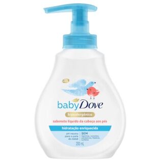Sabonete Dove Baby Hidratação Enriquecida líquido, frasco com 200mL