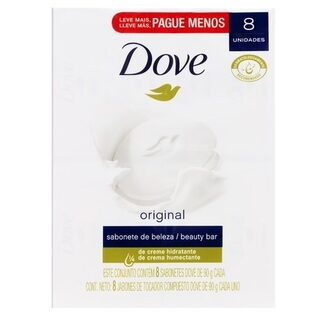 Sabonete Dove Original barra, 8 unidades com 90g cada