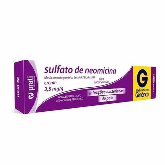 Sulfato de Neomicina Prati-Donaduzzi 3,5mg/g, bisnaga com 20g de creme