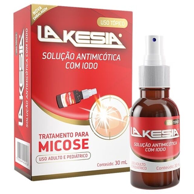 Lakesia, frasco com 30mL de solução antimicótica