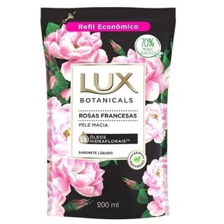 Sabonete Corporal Glicerinado Lux Botanicals Rosas Francesas líquido, refil, 1 unidade com 200mL