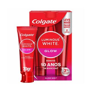 Creme Dental Colgate Luminous White Glow, kit com 2 unidades de 70g