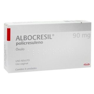 Albocresil 360mg/g, caixa com 1 frasco com 12mL de solução de uso bucal, dermatológico ou vaginal