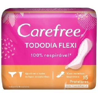 Protetor Diário Carefree TodoDia Flexi pacote com 15 unidades