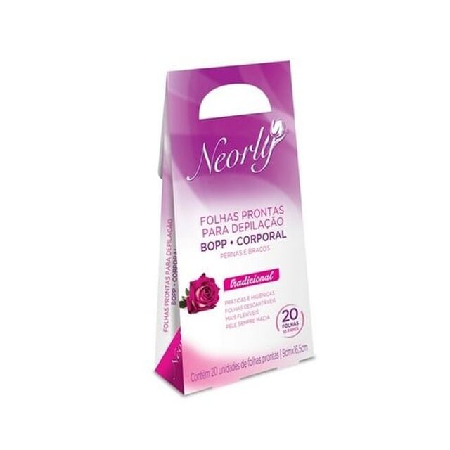 Folhas Prontas para Depilação Corporal Neorly TNT tradicional com 10 pares