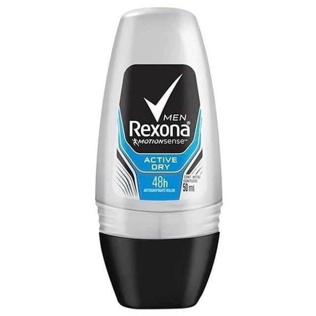 Desodorante Antitranspirante Rexona Men Active Dry roll-on, 1 unidade com 50mL