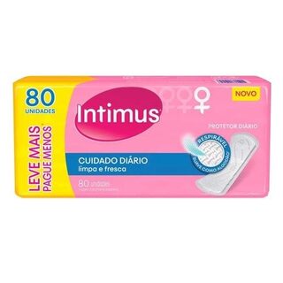 Protetor Diário Intimus Days sem perfume, pacote com 80 unidades