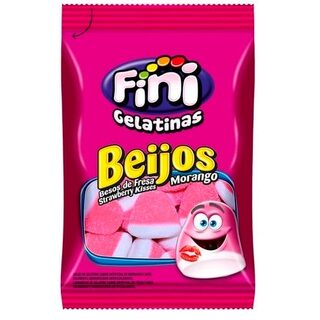 Bala Fini Beijos, morango, 1 unidade com 15g