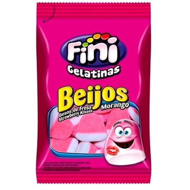 Bala Fini Beijos, morango, 1 unidade com 15g