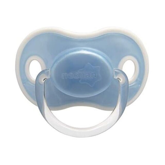 Chupeta Neopan Bicolor 6+ meses, bico universal, azul