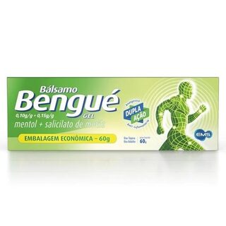 Bálsamo Bengué 0,10g/g + 0,15g/g, caixa com 1 bisnaga com 60g de gel de uso dermatológico