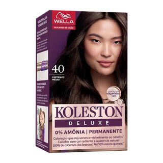 Tintura Koleston Deluxe 40 Castanho Médio, kit