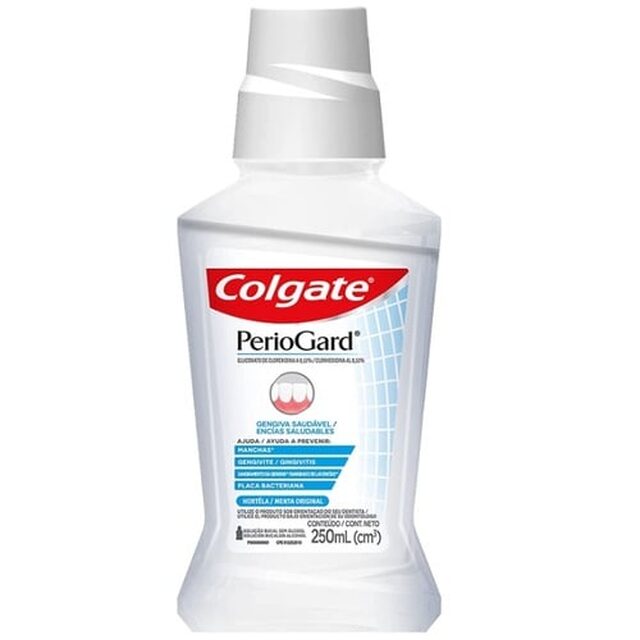 Solução Bucal Colgate PerioGard sem álcool, sortido, 1 unidade com 250mL