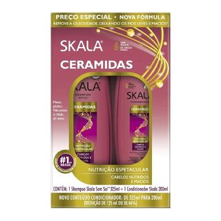 Kit Shampoo 325mL + Condicionador Skala Ceramidas Plus 200mL