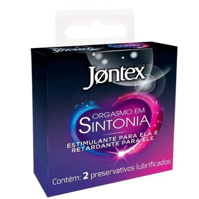 Preservativo Jontex Orgasmo em Sintonia caixa com 2 unidades