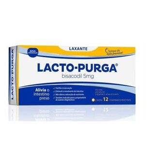 Lacto-Purga 5mg, caixa com 12 comprimidos revestidos
