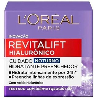 Hidratante Facial L'Oréal Revitalift Hialurônico Noturno 49g