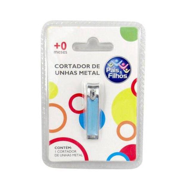 Cortador de Unha Infantil Pais e Filhos 0+ meses, metal, azul