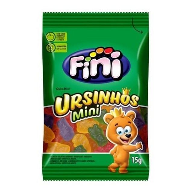 Bala Fini mini ursinhos, 1 unidade com 15g