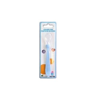Colher Infantil Vila Toy 6+ meses, ponta de silicone, sortida