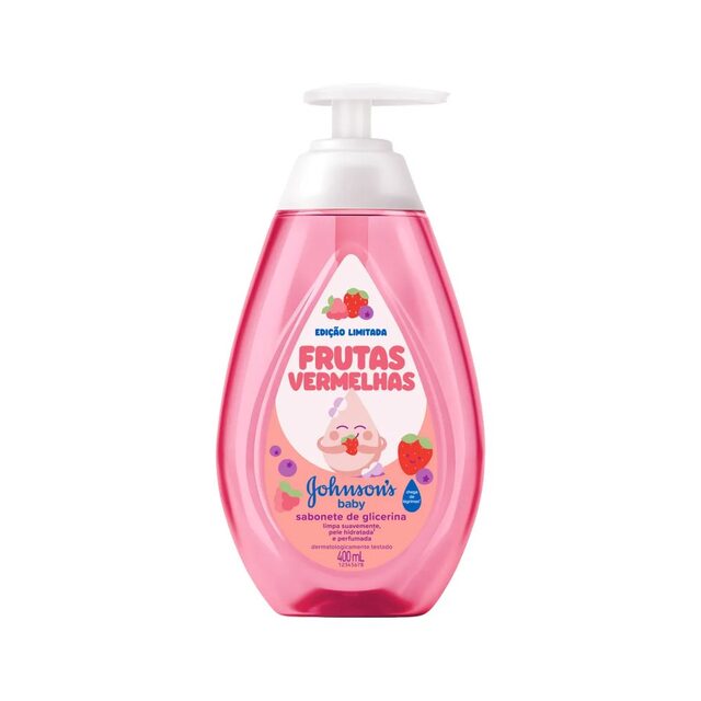 Sabonete Líquido de Glicerina Johnson's Baby Frutas Vermelhas, 400mL