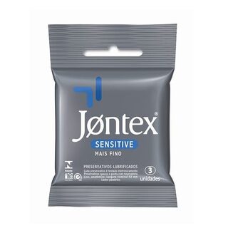 Preservativo Jontex sensitive, pacote com 3 unidades