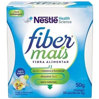 Suplemento Alimentar de Fibras Nestlé FiberMais sem sabor, sachê, 10 unidades com 5g cada