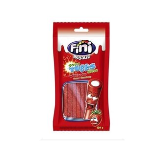 Bala de Gelatina Fini Tubes Azedinho Morango, 1 unidade com 15g