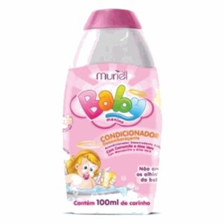 Condicionador Desembaraçante Muriel Baby pote rosa com 100mL