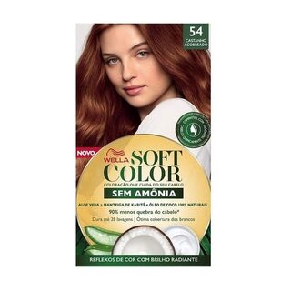 Tintura sem Amônia Wella Soft Color nº 54 castanho acobreado