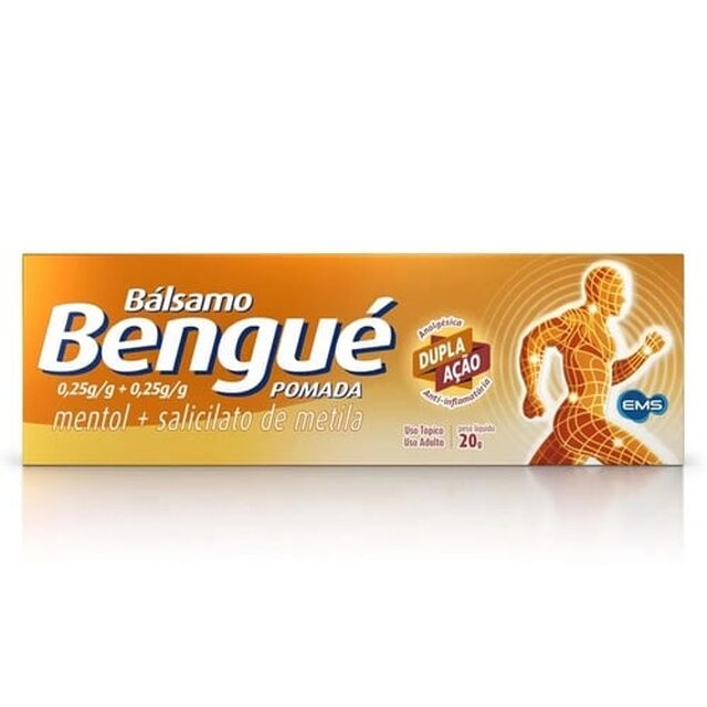 Bálsamo Bengué 0,25g/g + 0,25g/g, caixa com 1 bisnaga com 20g de pomada de uso dermatológico