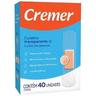 Curativo Cremer transparente, caixa com 40 unidades
