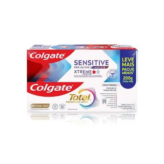 Kit Creme Dental Colgate Sensitive Pró-Alívio Imediato Xtreme 110g + Original Mint 90g