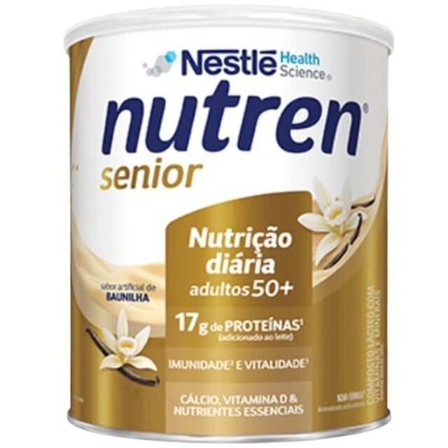 Composto Lácteo Nestlé Nutren Senior 50+ baunilha, lata, 1 unidade com 370g