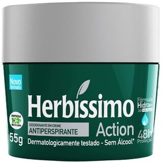 Desodorante Antitranspirante Herbíssimo Action creme com 55g