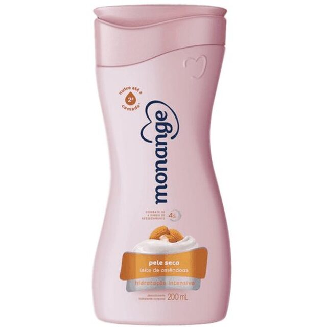 Hidratante Corporal Monange Hidratação Intensiva Leite de Amêndoas 200mL