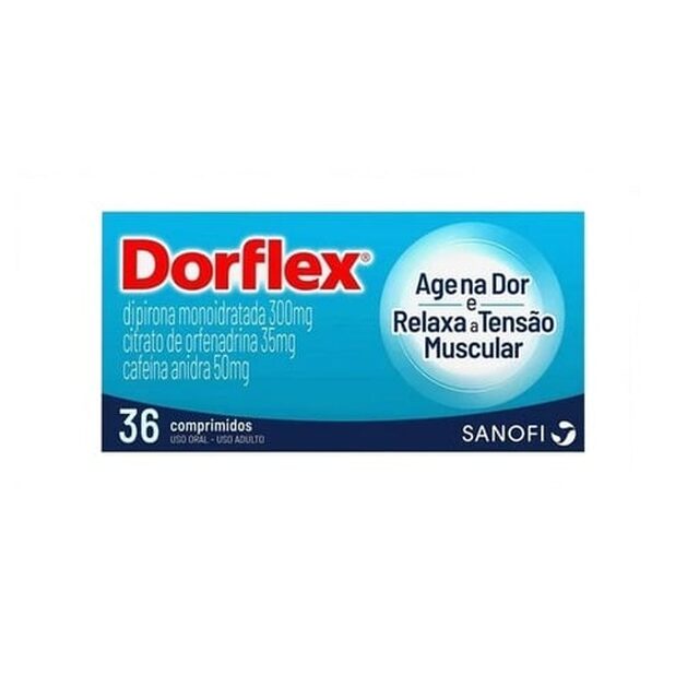 Dorflex 300mg + 35mg + 50mg, caixa com 36 comprimidos