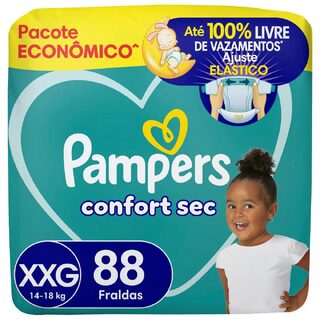 Fralda Pampers Confort Sec XXG, 88 unidades