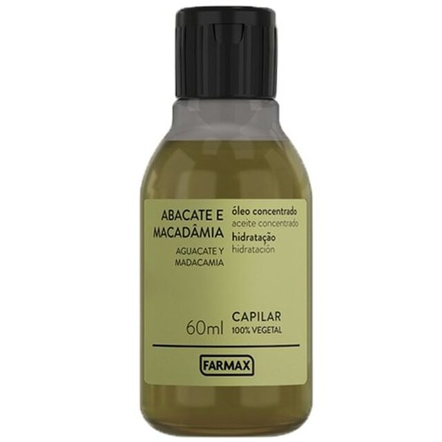 Óleo Capilar Concentrado Farmax Abacate e Macadâmia, 60mL
