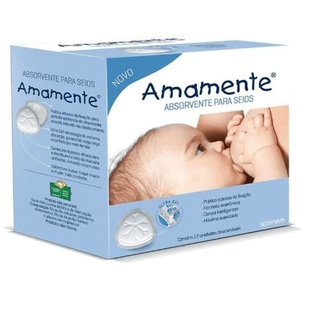 Absorvente para Seios Amamente 12 unidades