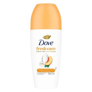 Desodorante Antitranspirante Roll-on Dove Fresh Care Pêssego & Leite de Arroz 72h, 50mL