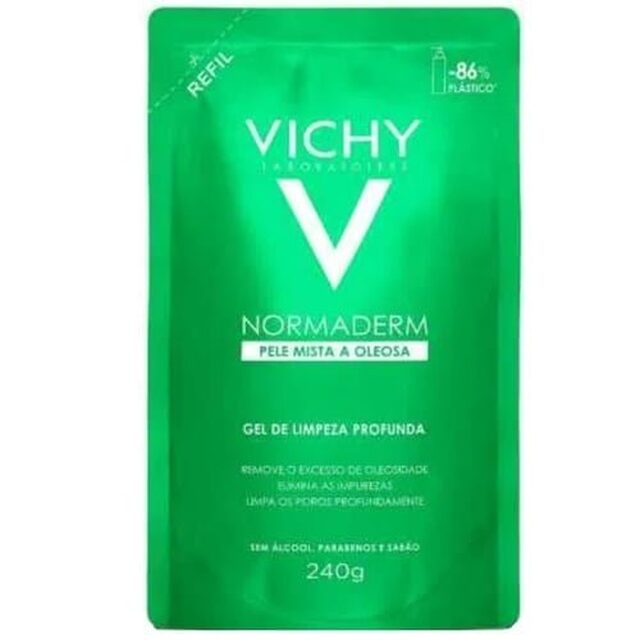 Gel de Limpeza Profunda Facial Vichy Normaderm refil, 1 unidade com 240g