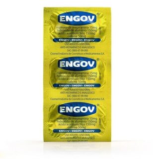 Engov 15mg + 150mg +150mg + 50mg, blíster com 6 comprimidos