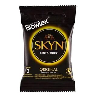 Preservativo Blowtex Skyn Original pacote com 3 unidades