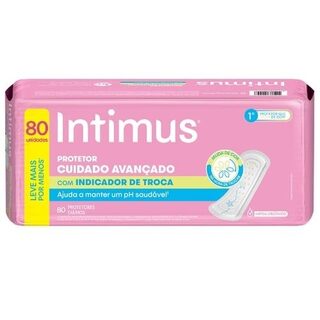 Protetor Diário com Indicador de Troca Intimus Cuidado Avançado pacote com 80 unidades