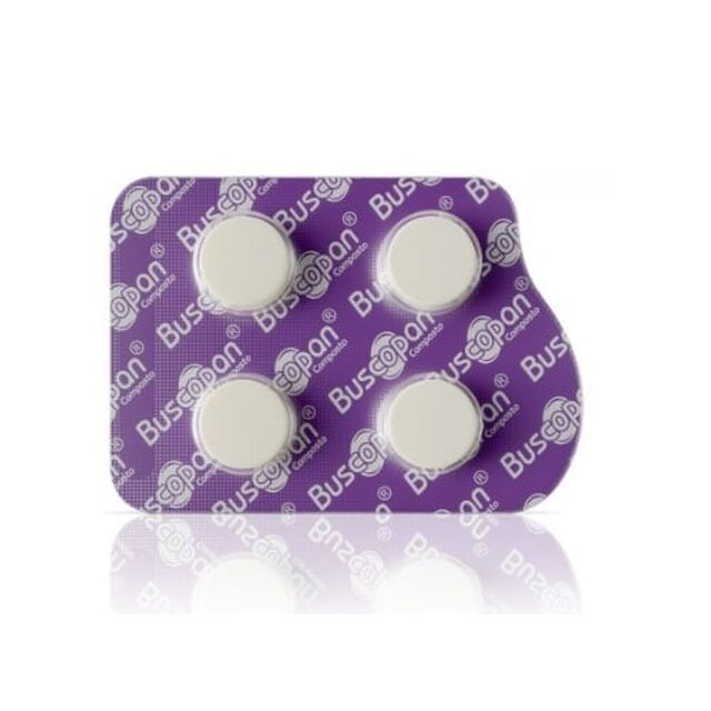 Buscopan Composto 10mg + 250mg, blíster com 4 comprimidos revestidos