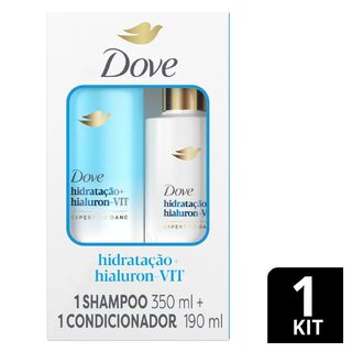 Kit Dove Hidratação + Hialuron-VIT Shampoo 350mL + Condicionador 175mL