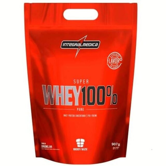Super Whey 100% Pure baunilha, refil com 907g