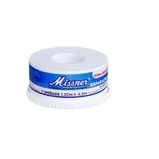 Esparadrapo Impermeável Missner bege, 1 unidade com 1,2cm x 4,5m