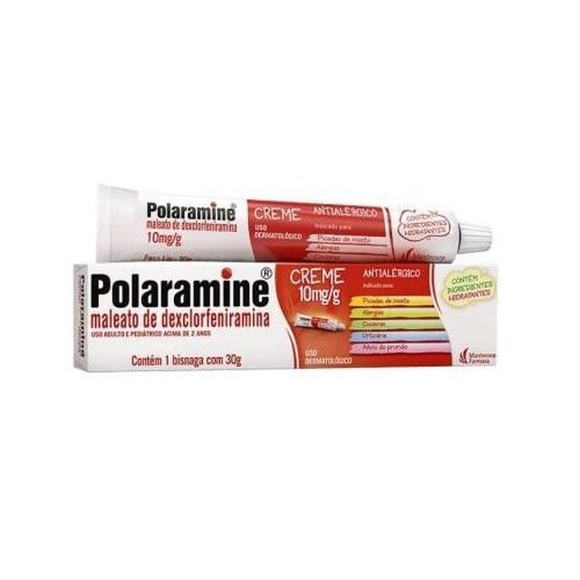 Polaramine Creme 10mg/g, bisnaga com 30g